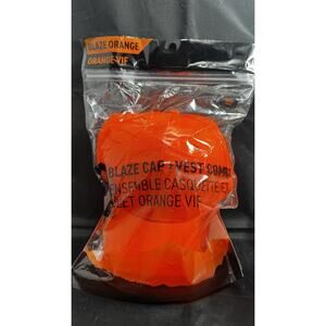 Hunter Neon Blaze Orange Hi-Res Cap & Vest Combo OSF FAST SHIP! T42